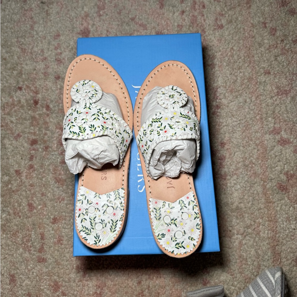 Jack Rodger Floral sandals size 7